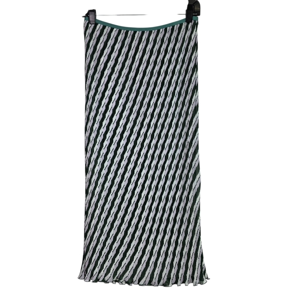 Diane Von Furstenburg diagonal striped pleated Midi Skirt